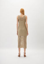 Load image into Gallery viewer, Twinset Sleeveless Knit Lurex Dress in Gold
