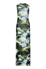 Load image into Gallery viewer, Misa Los Angeles Athena Dress in Blurred Casablanca Lily Mesh

