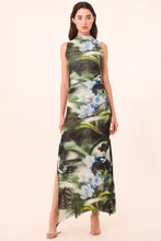 Load image into Gallery viewer, Misa Los Angeles Athena Dress in Blurred Casablanca Lily Mesh
