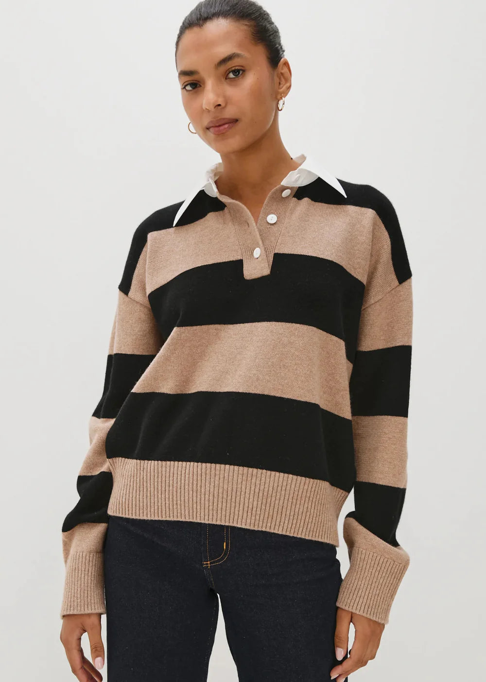 Rails Paxton Sweater in Oatmeal Black