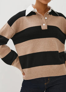 Rails Paxton Sweater in Oatmeal Black