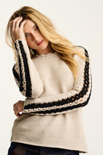 Load image into Gallery viewer, Lisa Todd Shore Club Sweater in Chickpea/Black
