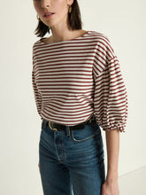 Load image into Gallery viewer, Nation Sandra Boatneck Top in Sable Stripe

