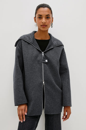 Rails Silves Coat in Charcoal