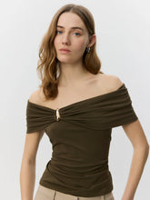 Load image into Gallery viewer, Sofie Schnoor Sinkasw Jersey Top in Intense Brown
