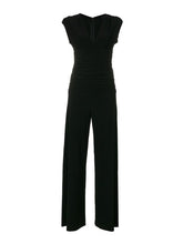 Load image into Gallery viewer, Norma Kamali Sleeveless V-Neck Shirred Waist Jumpsuit in Black
