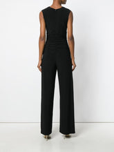 Load image into Gallery viewer, Norma Kamali Sleeveless V-Neck Shirred Waist Jumpsuit in Black
