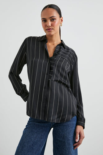 Rails Spencer Shirt in Ink Stripe