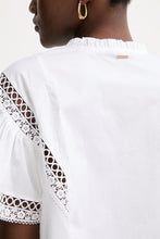 Load image into Gallery viewer, Twinset Lace Trimmed Blouse in White

