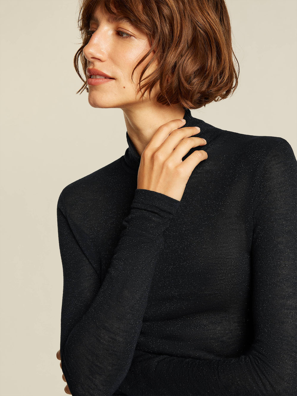 Beaumont Susy Lurex Top in Black