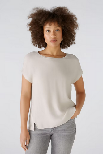 Oui Ayano Top in Light Stone