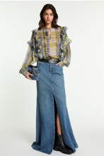 Load image into Gallery viewer, LIU JO Ruffle blouse in Brushed Check
