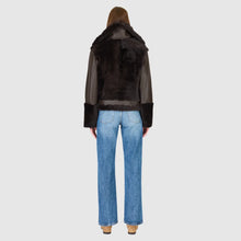 Load image into Gallery viewer, HiSO Soul Shearling Moto Jacket in Chocolate
