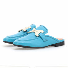 Load image into Gallery viewer, Mjus Leather Mules in Azzurro
