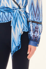 Load image into Gallery viewer, LIU JO Wrap Blouse in Sunshine Ethnic

