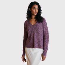 Load image into Gallery viewer, Autumn Cashmere Marled Shaker Sweater in Crocus Multi
