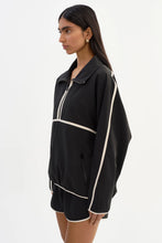 Load image into Gallery viewer, LAMARQUE Weslee Half-Zip Pullover Jacket in Black
