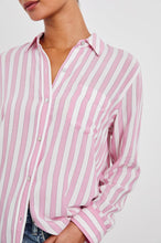 Load image into Gallery viewer, Rails Wren Shirt in  Rose Bloom Stripe
