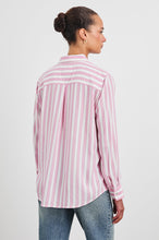 Load image into Gallery viewer, Rails Wren Shirt in  Rose Bloom Stripe
