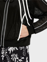 Load image into Gallery viewer, Marc Cain  Zip-Up Mesh Jacket in Black &amp; White

