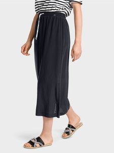 Marc Cain Crinkle Parachute Skirt in Midnight Blue