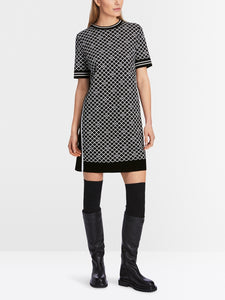 Marc Cain Knitted Dress in Logo Chain Print