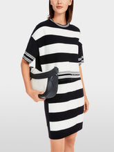 Load image into Gallery viewer, Marc Cain Short Sleeve Stripe Sweater in Black/White
