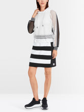 Load image into Gallery viewer, Marc Cain Mesh Sweatshirt in Black and White
