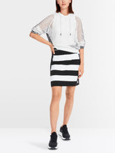 Load image into Gallery viewer, Marc Cain Mesh Sweatshirt in Black and White
