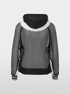 Marc Cain Mesh Sweatshirt in Black and White