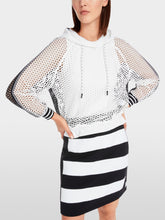 Load image into Gallery viewer, Marc Cain Mesh Sweatshirt in Black and White
