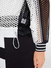 Load image into Gallery viewer, Marc Cain Mesh Sweatshirt in Black and White
