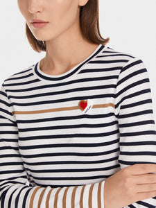 Marc Cain Long Sleeve Striped Top