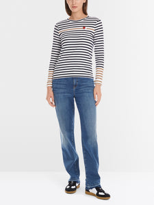 Marc Cain Long Sleeve Striped Top