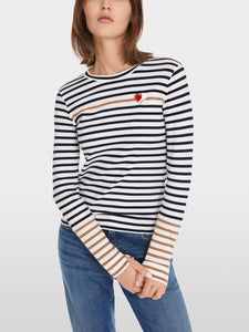 Marc Cain Long Sleeve Striped Top