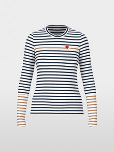 Marc Cain Long Sleeve Striped Top