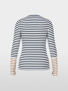 Marc Cain Long Sleeve Striped Top