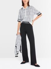 Load image into Gallery viewer, Marc Cain Zip Polo Sweater in White/Black
