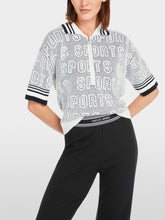 Load image into Gallery viewer, Marc Cain Zip Polo Sweater in White/Black
