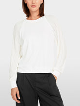 Load image into Gallery viewer, Marc Cain Pleated Sleeve Top in Off White
