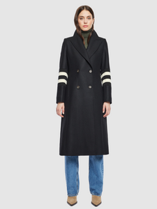 HiSO Yvette Woven Coat in Black