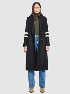 HiSO Yvette Woven Coat in Black