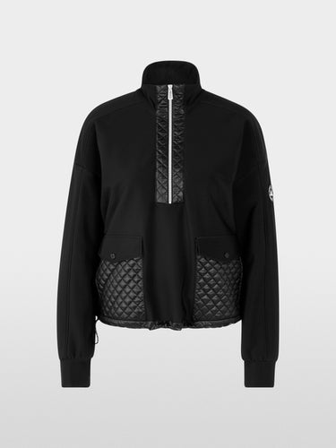 Marc Cain Zip Pullover Sweatshirt in Black