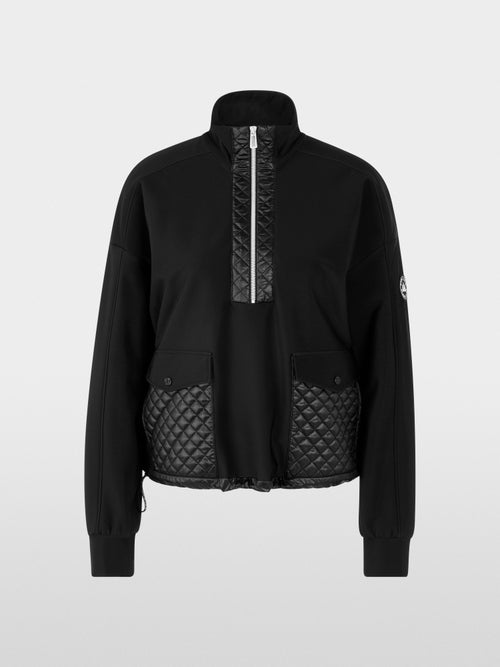 Marc Cain Zip Pullover Sweatshirt in Black