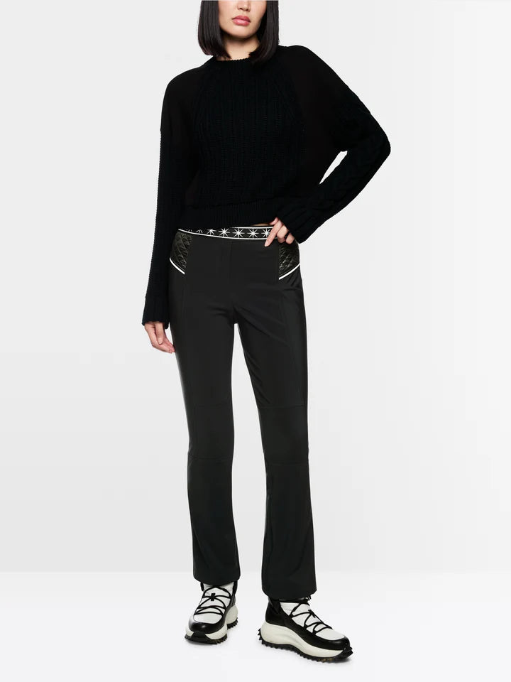Marc Cain Flared Pull On Pants in Black