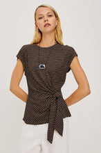 Load image into Gallery viewer, Rails Gabbie Top in Onyx Cocoa Stripe
