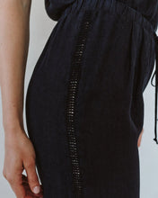 Load image into Gallery viewer, Bella Dahl Beach Pant with Lattice Stripe in Black
