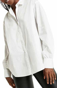 Splendid Cotton Stretch Poplin Shirt in White