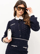 Load image into Gallery viewer, Twinset Cardigan in Blue Night
