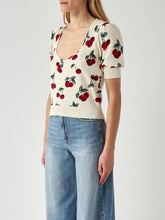 Load image into Gallery viewer, Twinset Cotton Sweater with Cherry Print
